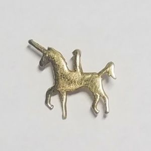 14k Gold Unicorn Mini Charm Pendant Stamped